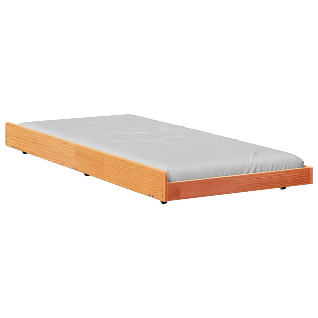 Bed Frame Brown 100 x 200 cm Solid Pine wood