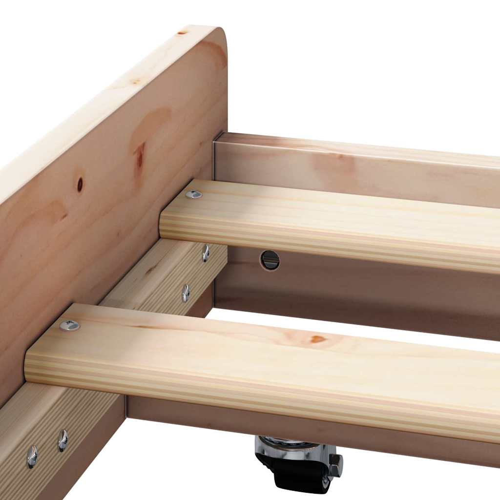 Bed Frame Brown 90 x 200 cm Solid Pine wood