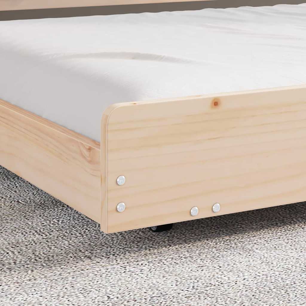 Bed Frame Brown 90 x 200 cm Solid Pine wood