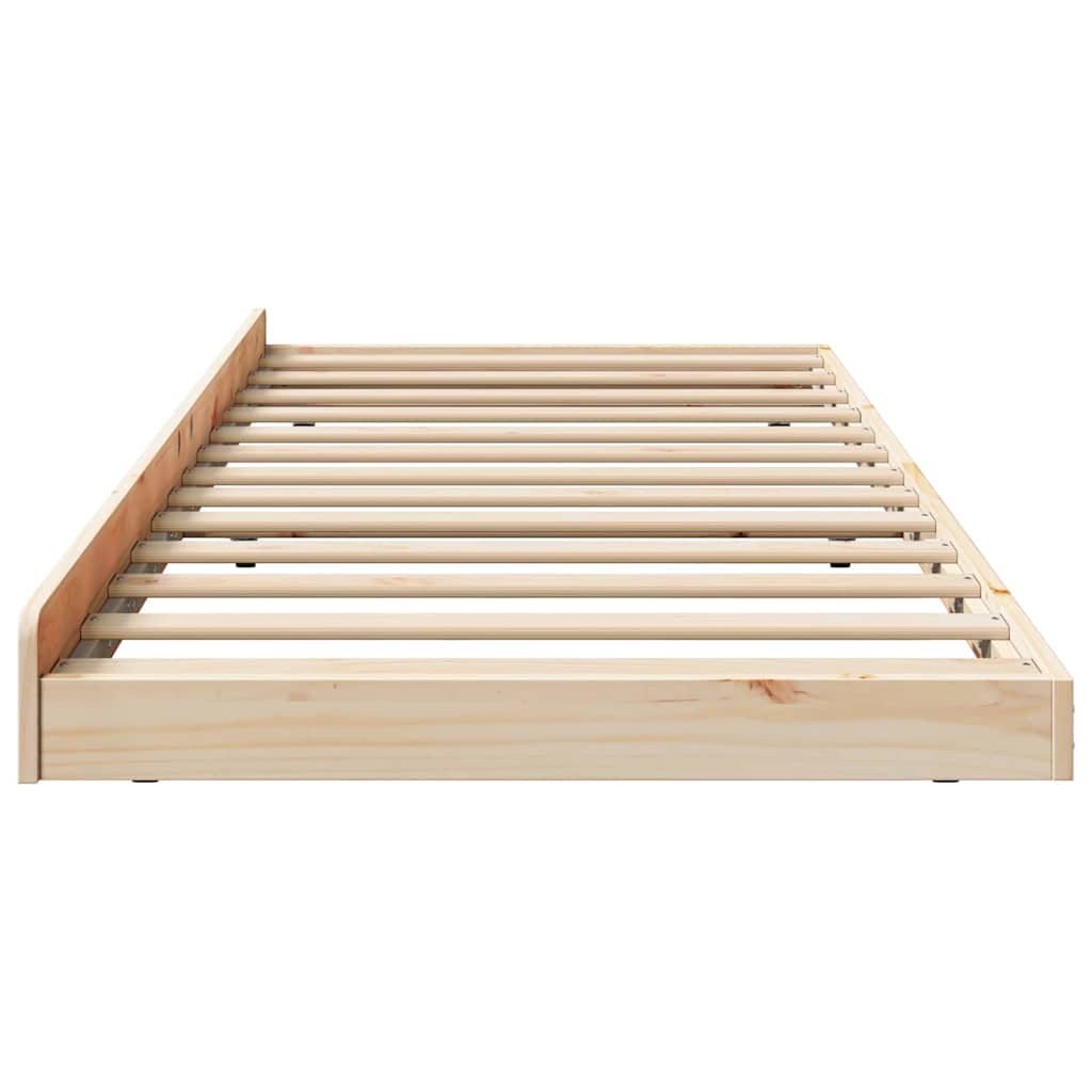 Bed Frame Brown 90 x 200 cm Solid Pine wood