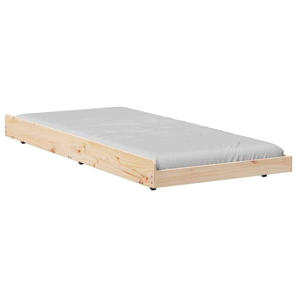 Bed Frame Brown 90 x 200 cm Solid Pine wood