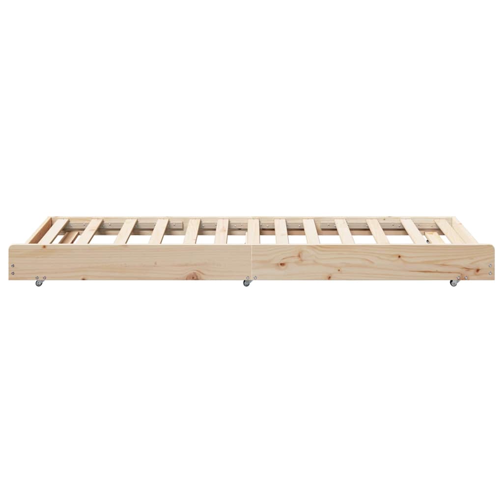 Bed Frame Brown 90 x 200 cm Solid Pine wood