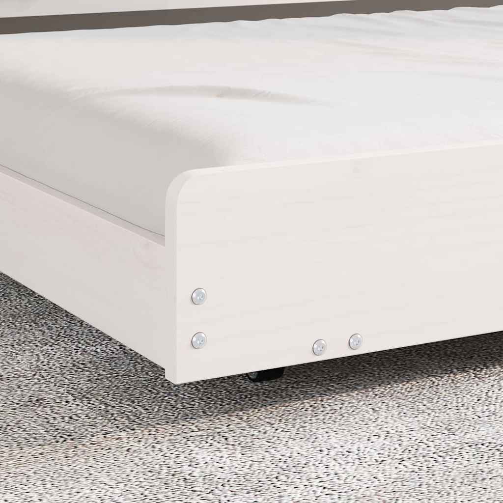 Bed Frame White 80 x 200 cm Solid Pine wood