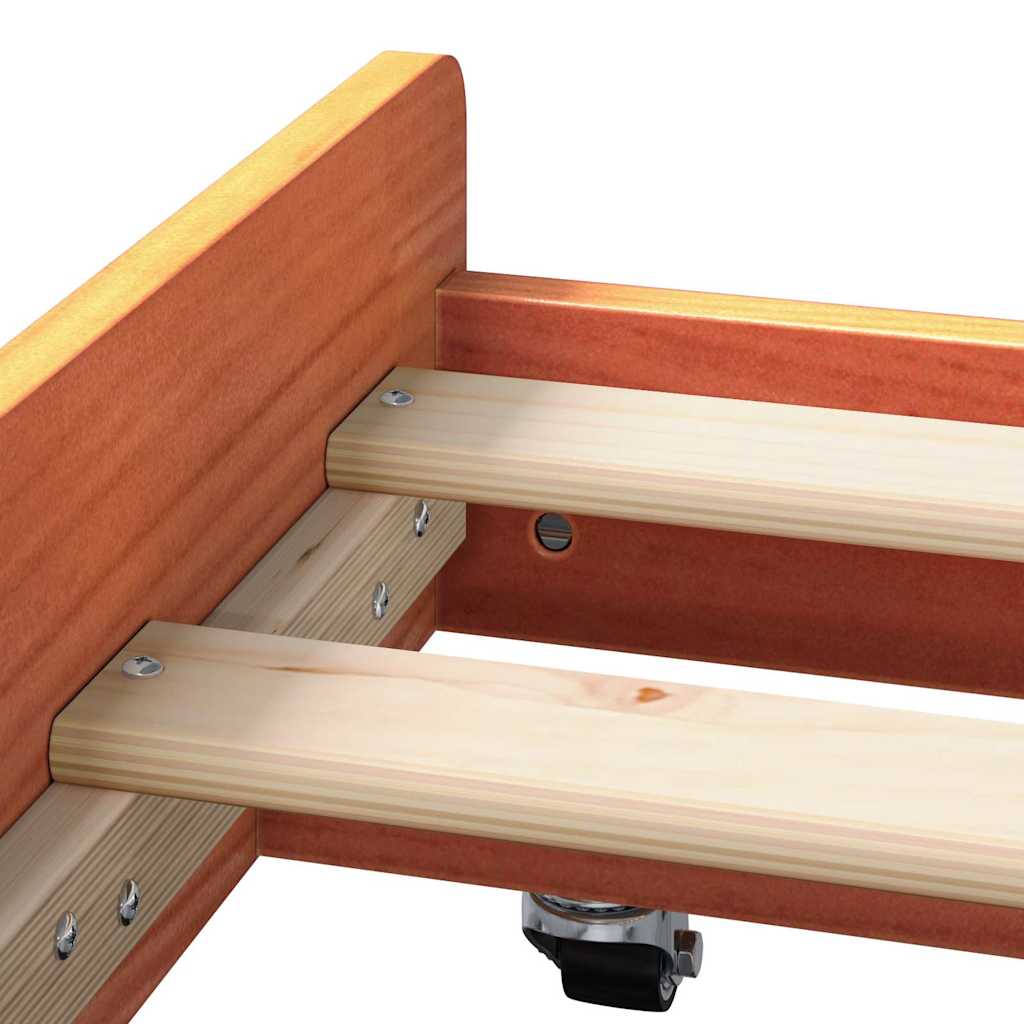 Bed Frame Brown 90 x 190 cm Solid Pine wood