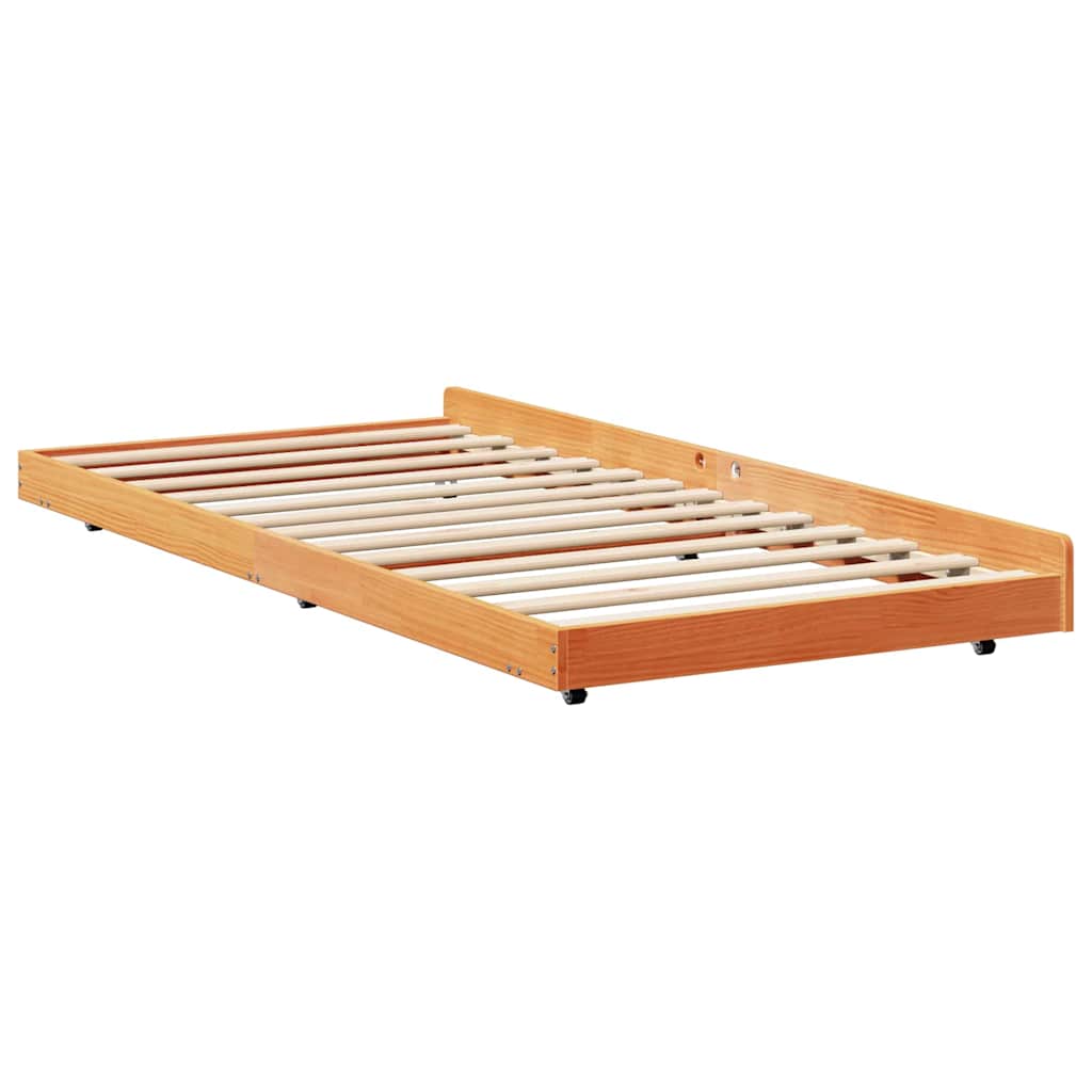 Bed Frame Brown 90 x 190 cm Solid Pine wood