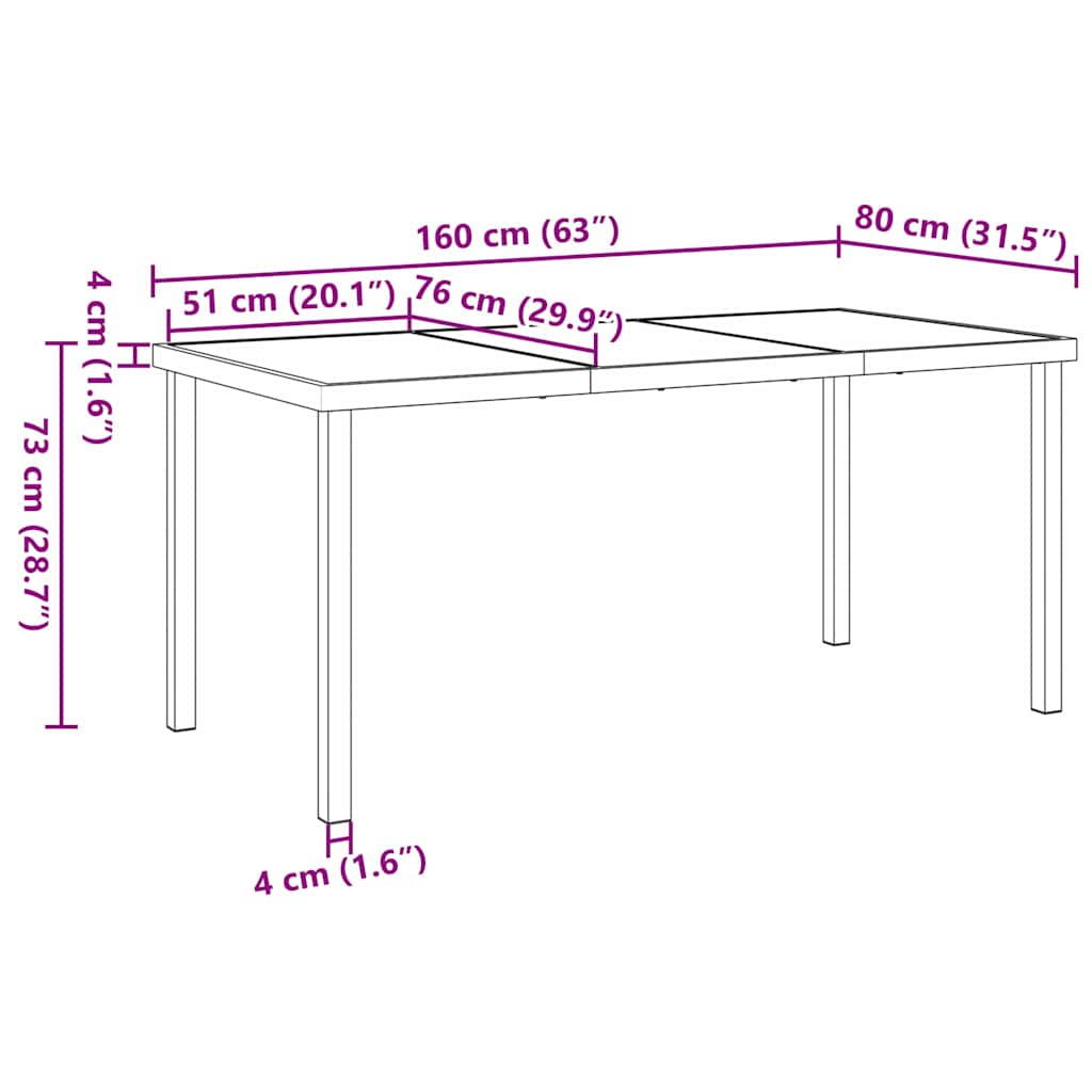 Garden Dining Set 7 pcs Brown Textilene and steel