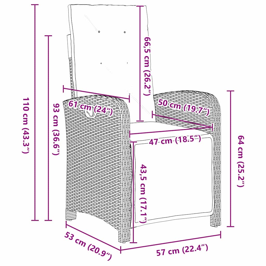 Garden Dining Set 3 pcs Grey Poly Rattan
