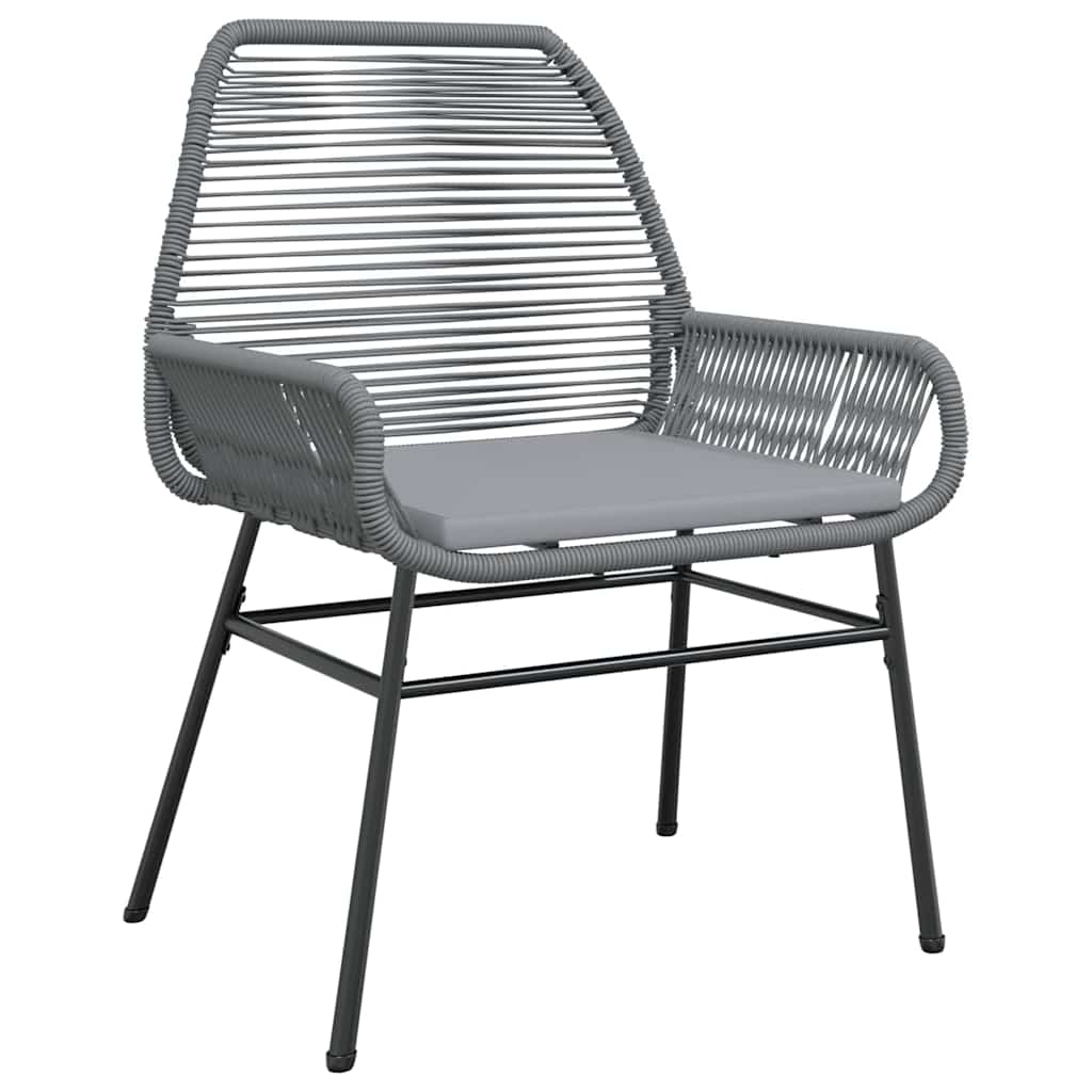 Garden Dining Set 7 pcs Grey Poly Rattan