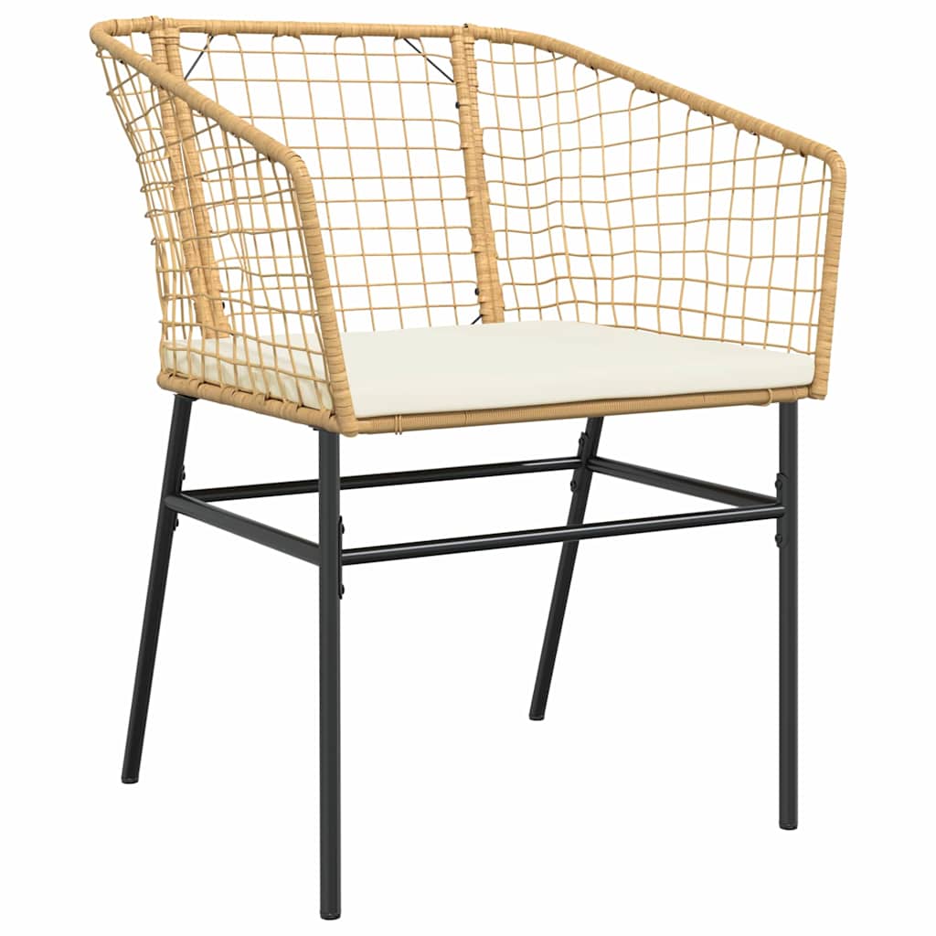 Garden Dining Set 7 pcs Brown Poly Rattan