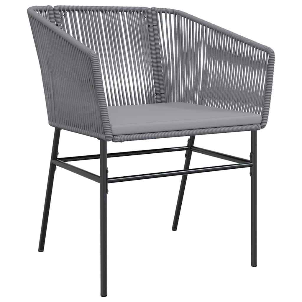 Garden Dining Set 7 pcs Grey Poly rattan