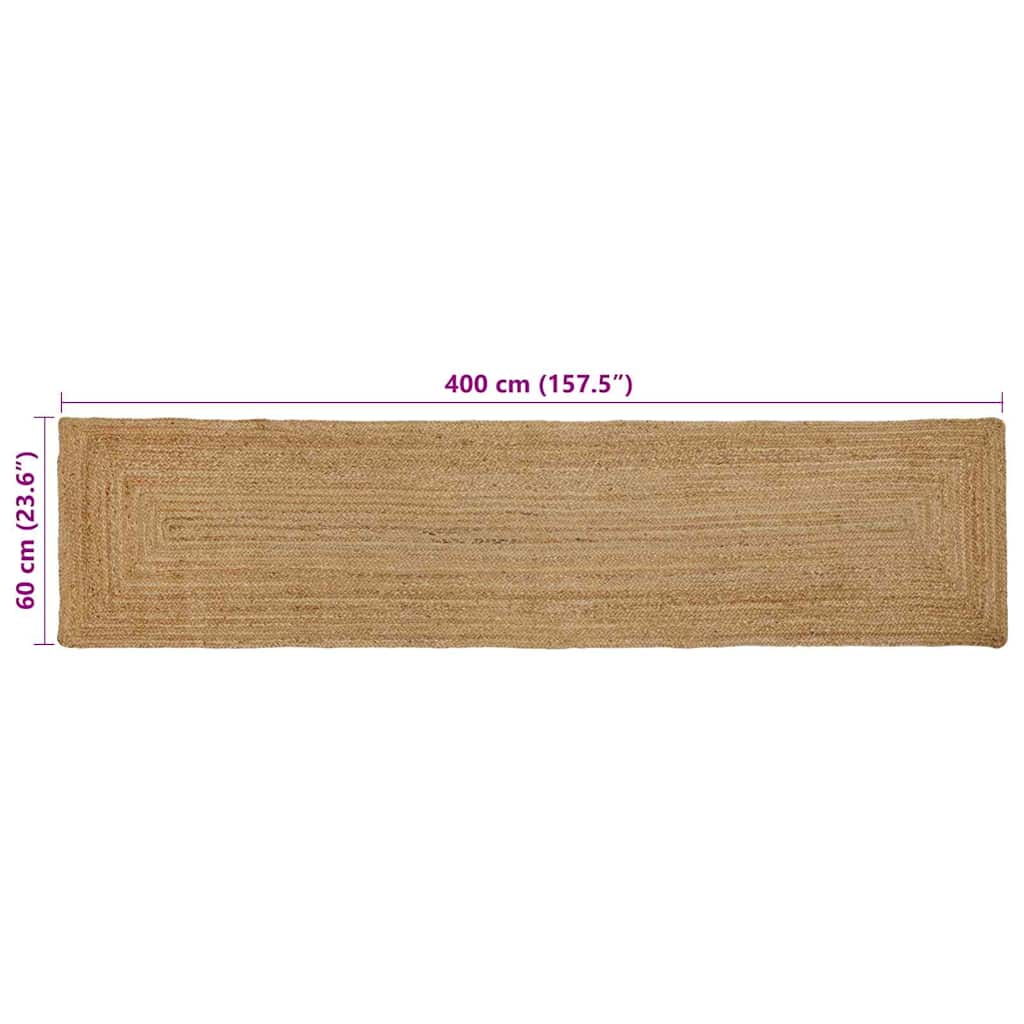 Rug Beige 60 x 400 cm Jute