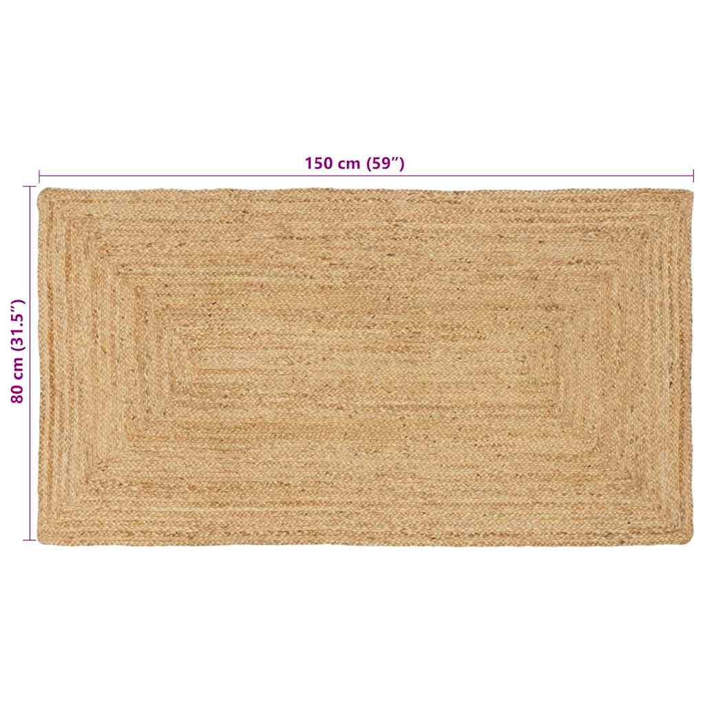 Rug Beige 80 x 150 cm Jute