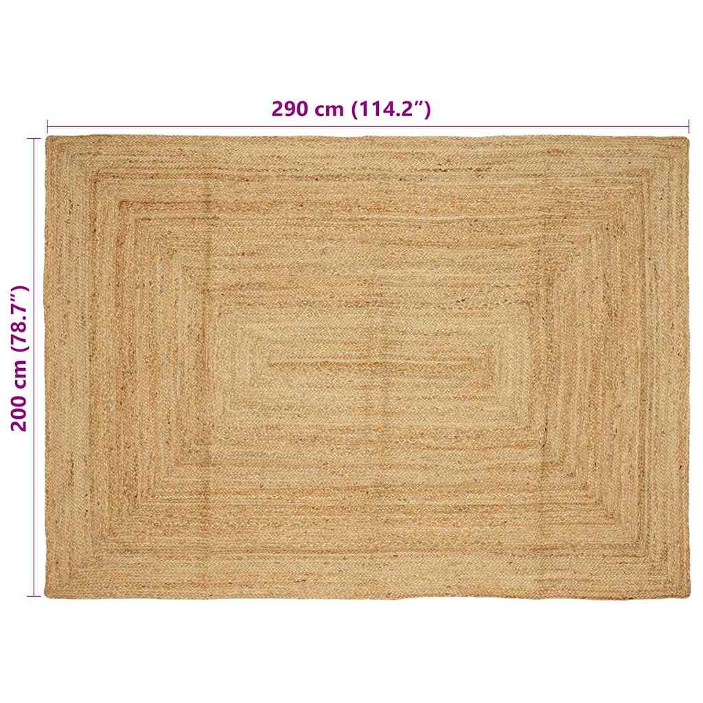 Rug Beige 200 x 290 cm Jute