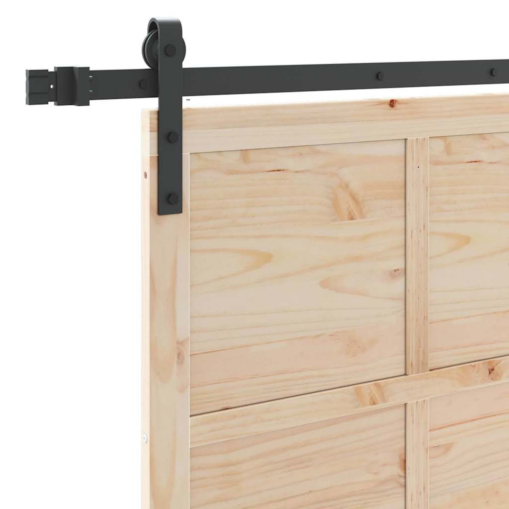 Sliding Door Brown 80 x 208 cm Solid pine wood