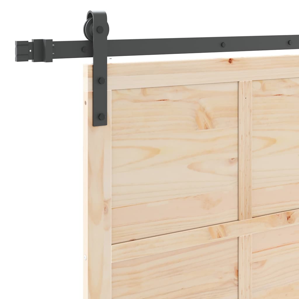 Sliding Door Brown 90 x 208 cm Solid pine wood