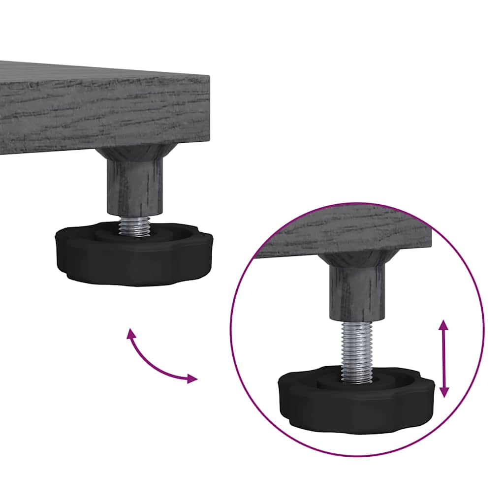 Outdoor Umbrella Base Dark grey wood look 45 x 45 x 31 cm Steel