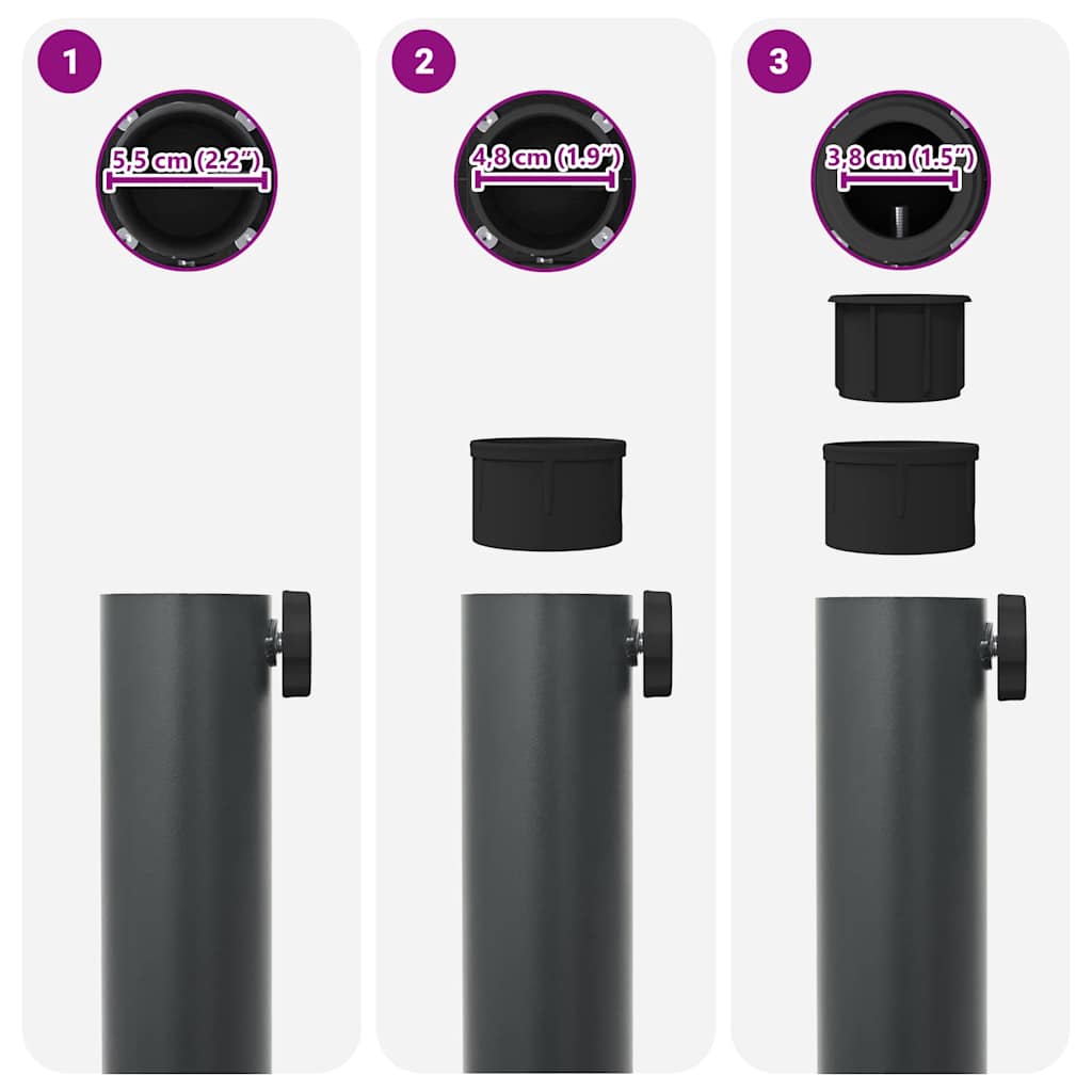 Outdoor Umbrella Base Dark grey 45 x 45 x 31 cm Steel