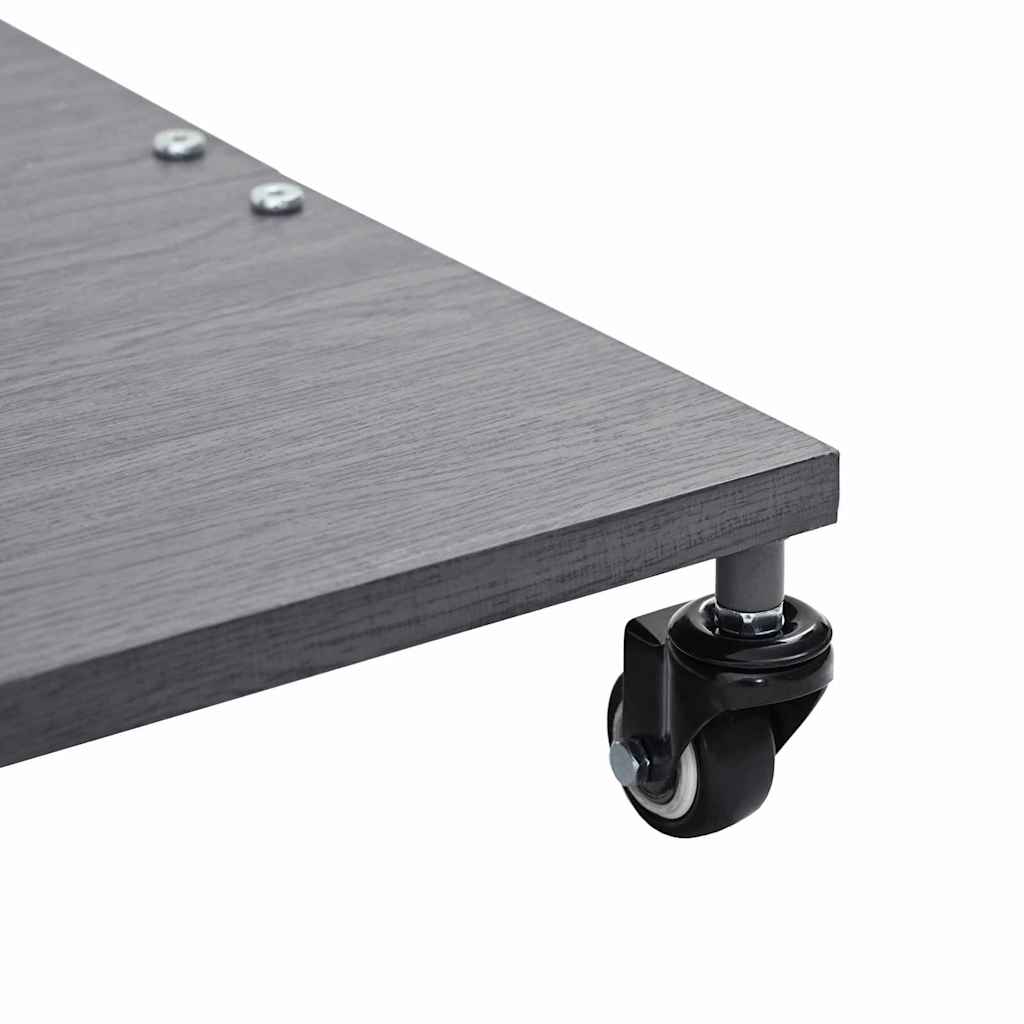 Outdoor Umbrella Base Dark grey wood look 45 x 45 x 31 cm Steel