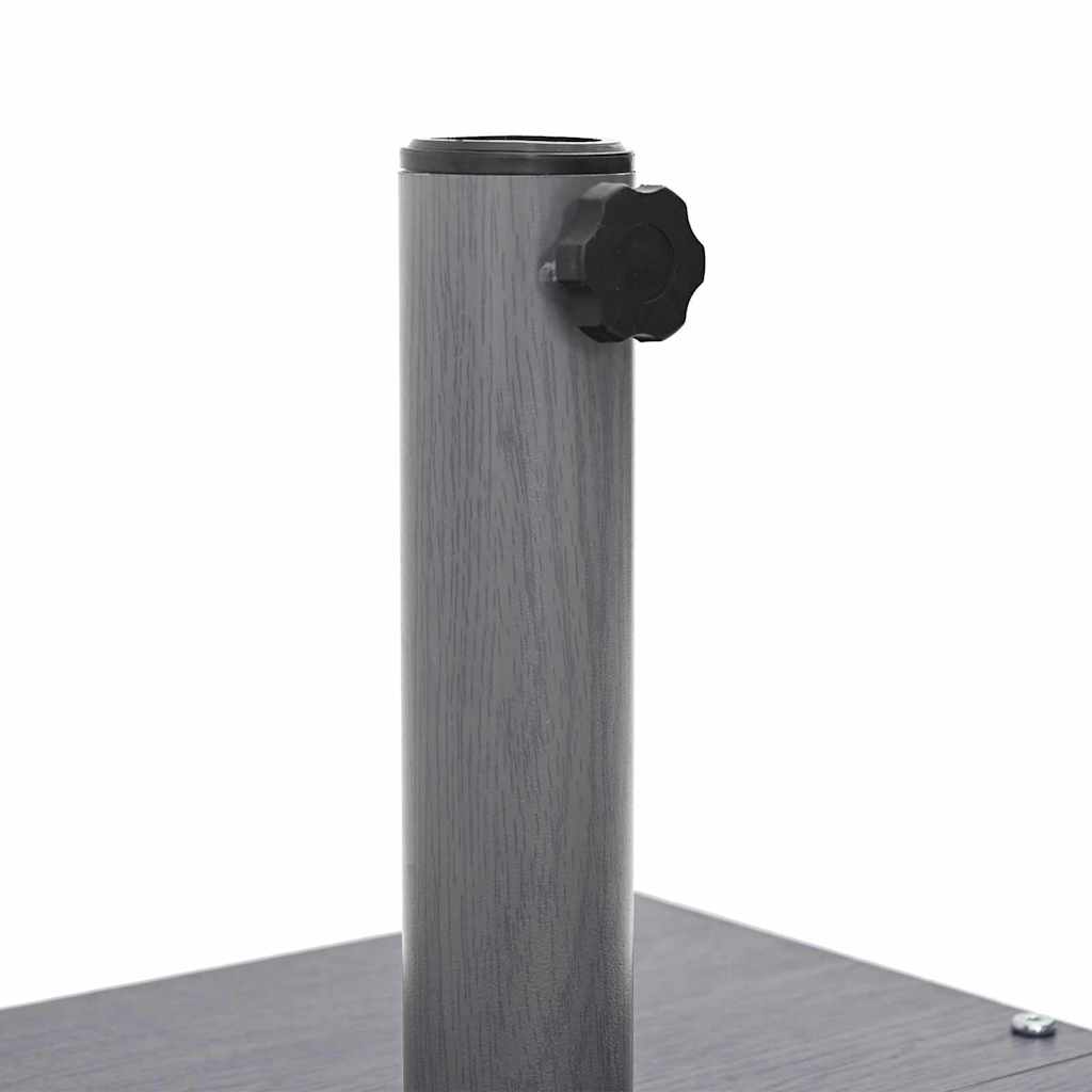 Outdoor Umbrella Base Dark grey wood look 45 x 45 x 31 cm Steel