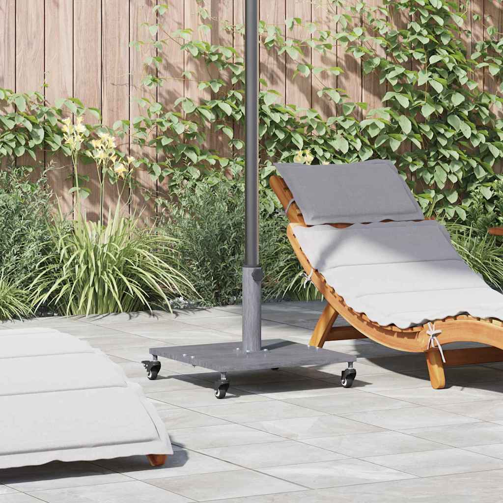 Outdoor Umbrella Base Dark grey wood look 45 x 45 x 31 cm Steel