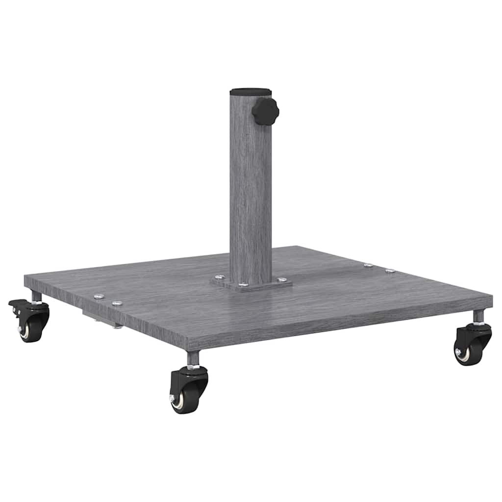 Outdoor Umbrella Base Dark grey wood look 45 x 45 x 31 cm Steel