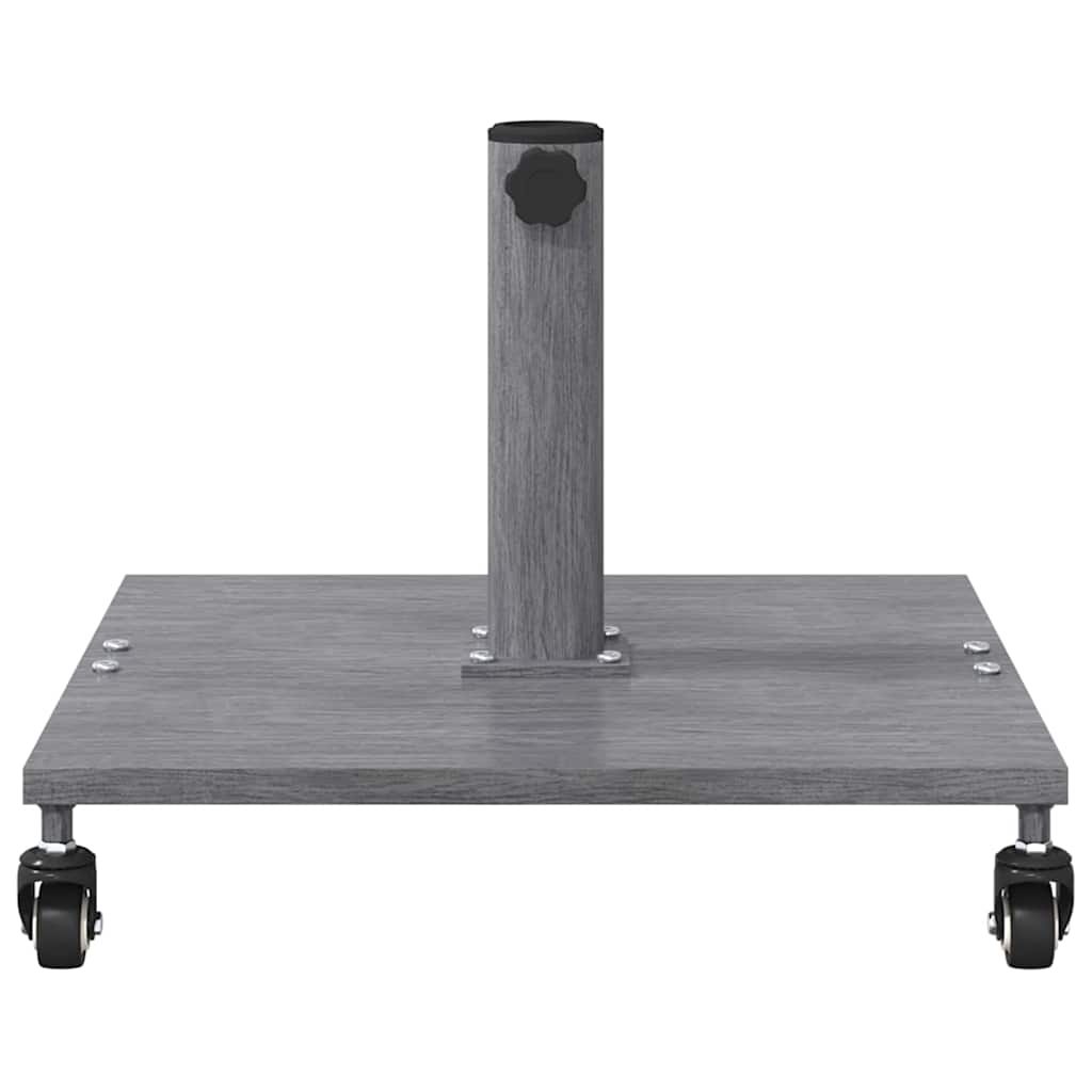 Outdoor Umbrella Base Dark grey wood look 45 x 45 x 31 cm Steel