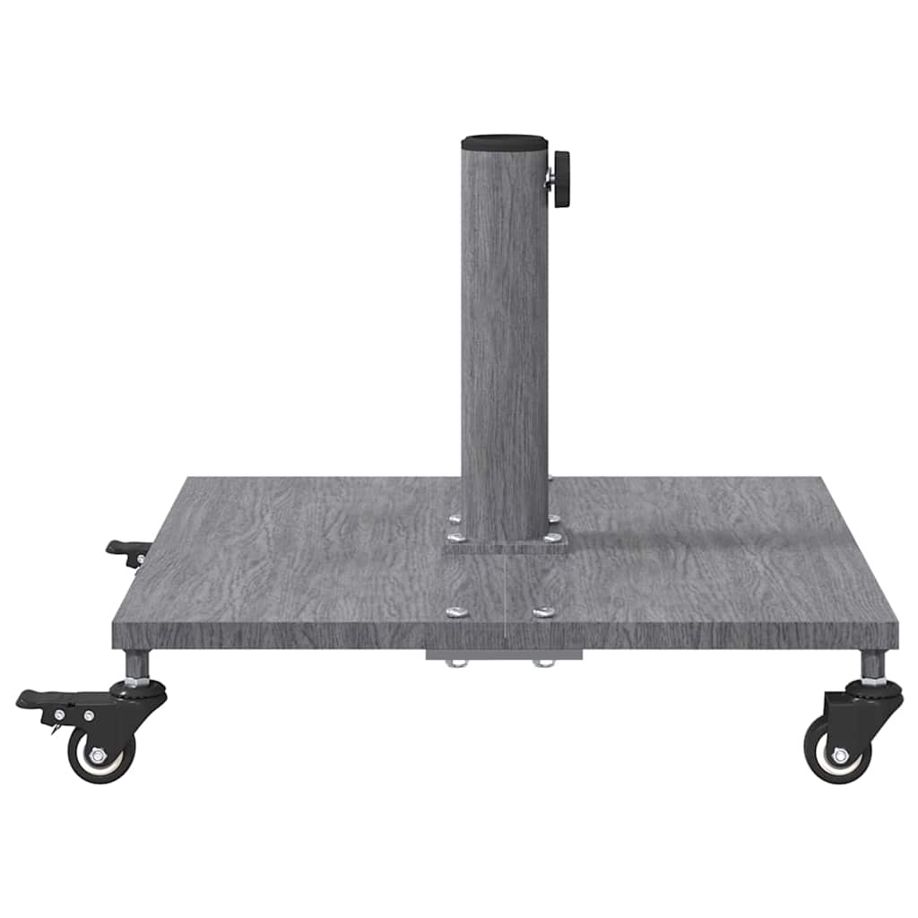 Outdoor Umbrella Base Dark grey wood look 45 x 45 x 31 cm Steel