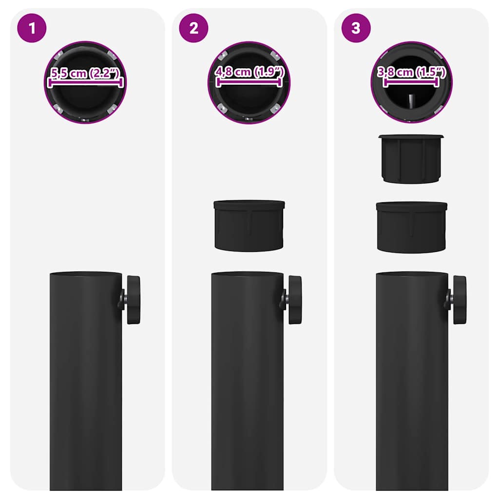 Outdoor Umbrella Base Black 45 x 45 x 31 cm Steel