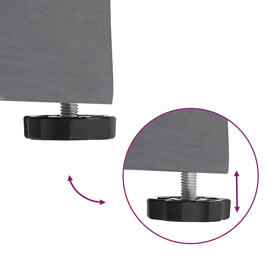 Outdoor Umbrella Base Dark grey wood look 45 x 45 x 31.5 cm