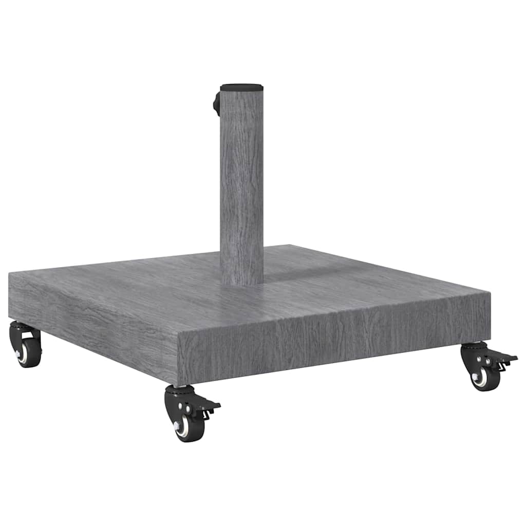 Outdoor Umbrella Base Dark grey wood look 45 x 45 x 31.5 cm