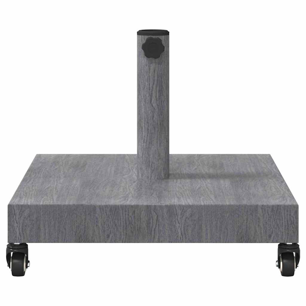 Outdoor Umbrella Base Dark grey wood look 45 x 45 x 31.5 cm