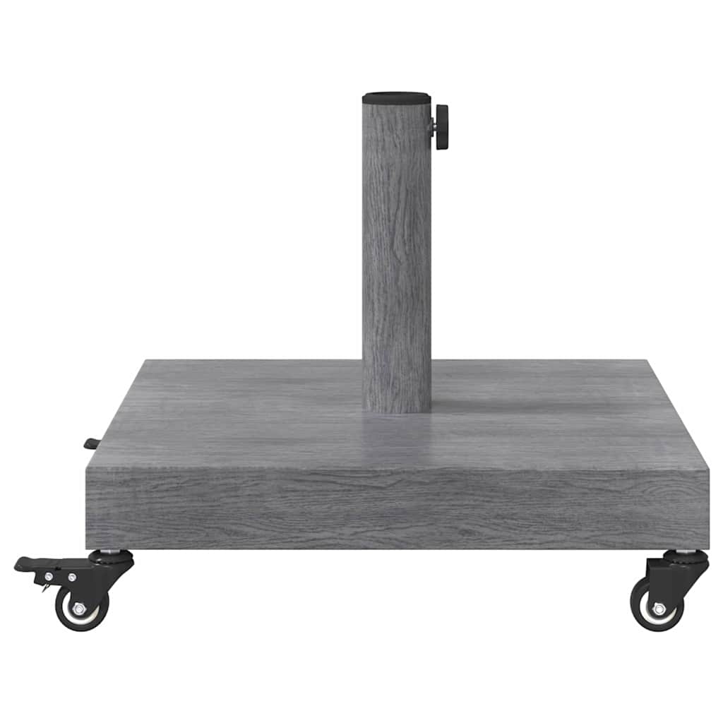 Outdoor Umbrella Base Dark grey wood look 45 x 45 x 31.5 cm