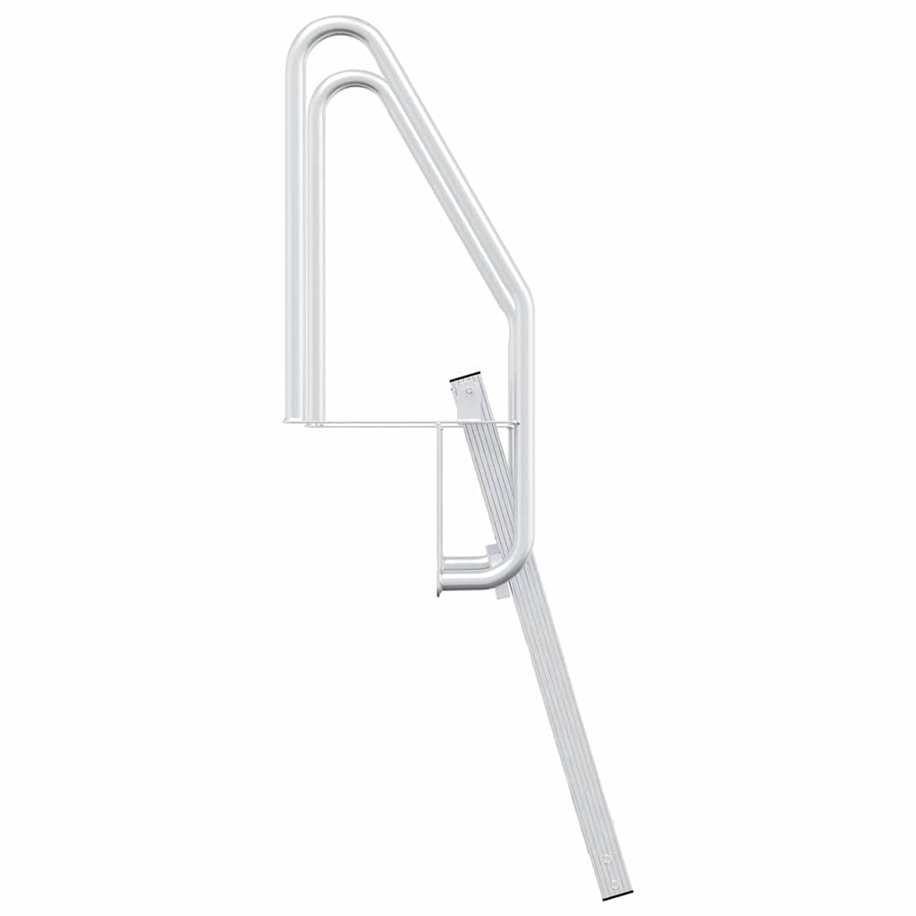 Dock Ladder 3-Steps Silver 58 x 77 x 144 cm Aluminium