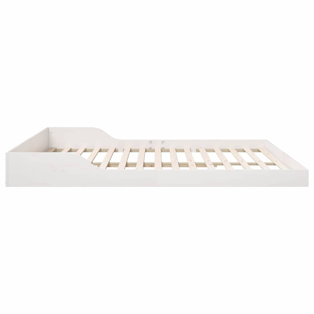 Bed Frame White 180 x 200 cm Solid pine wood