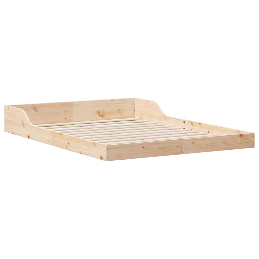 Bed Frame Brown 120 x 190 cm Solid pine wood