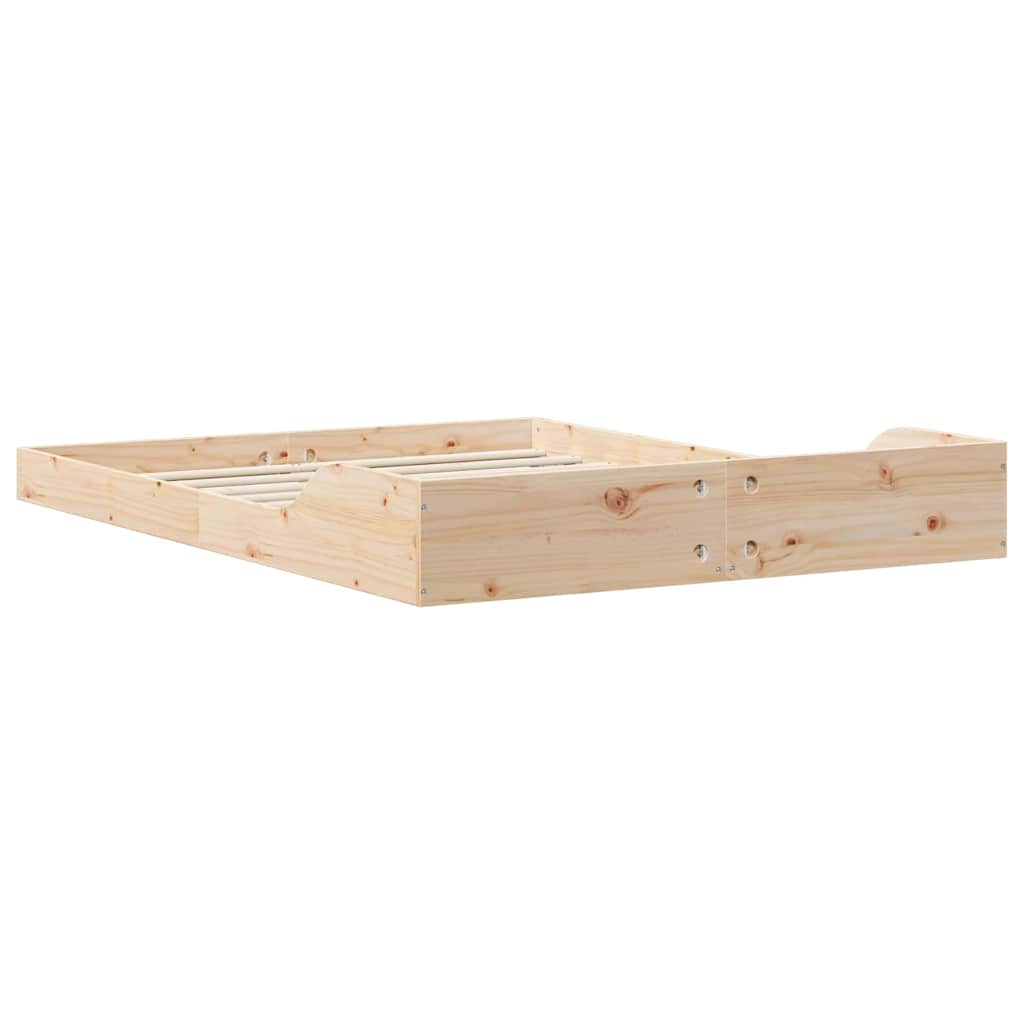 Bed Frame Brown 120 x 190 cm Solid pine wood