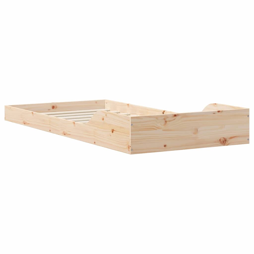 Bed Frame Brown 90 x 190 cm Solid pine wood