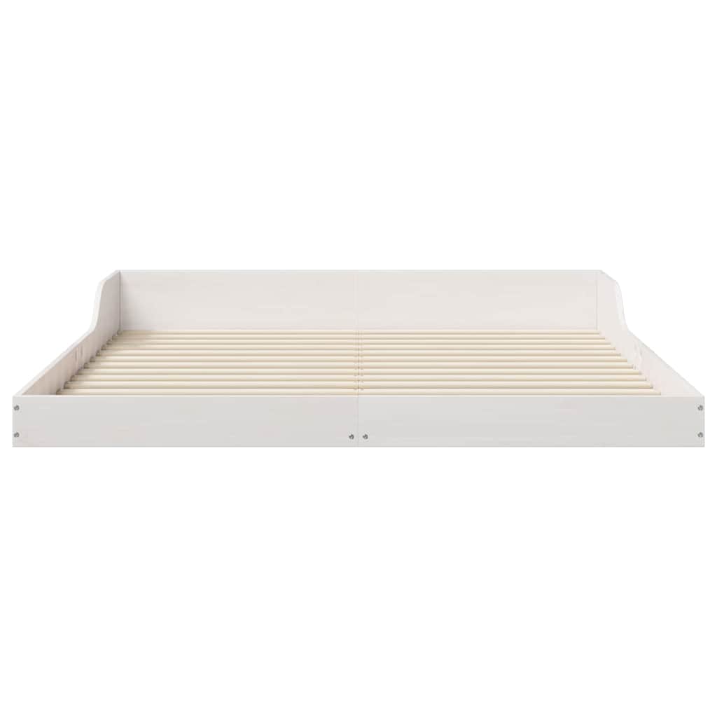 Bed Frame White 160 x 210 cm Solid pine wood