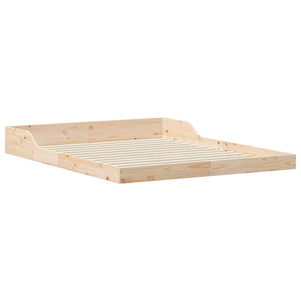 Bed Frame Brown 160 x 220 cm Solid pine wood