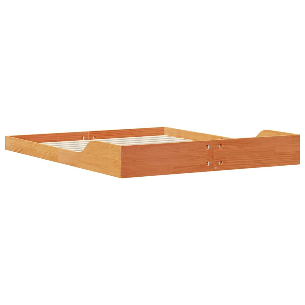 Bed Frame Wax brown 160 x 220 cm Solid pine wood