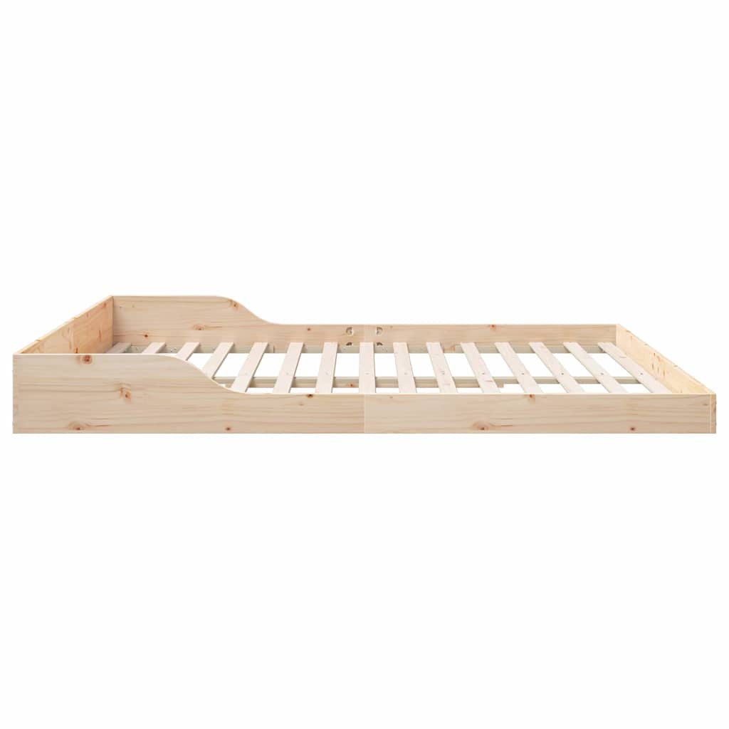 Bed Frame Brown 200 x 220 cm Solid pine wood