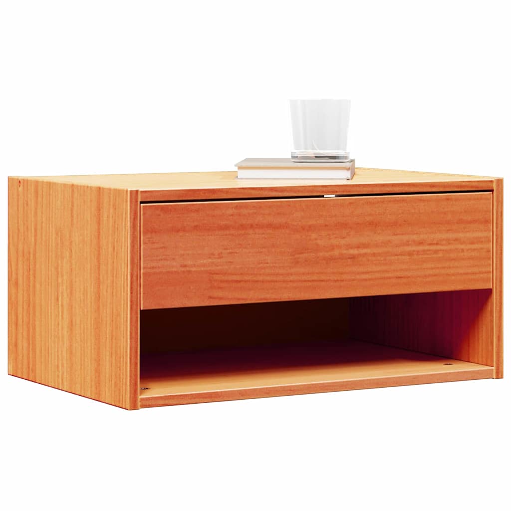 Bedside Table 2 pcs Wax brown 50 x 32.5 x 24 cm Solid pine wood