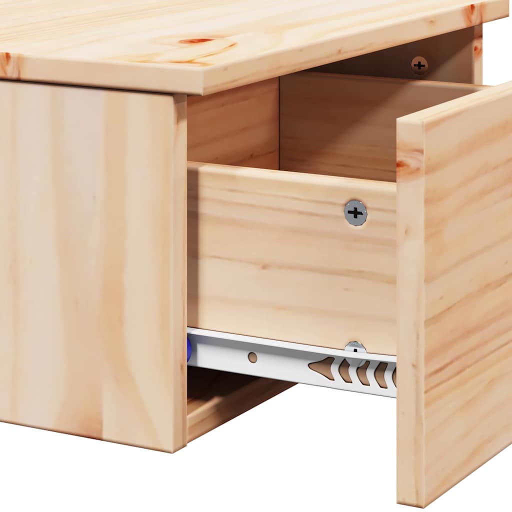Bedside Table 2 pcs Brown 37 x 35 x 18.5 cm Solid pine wood