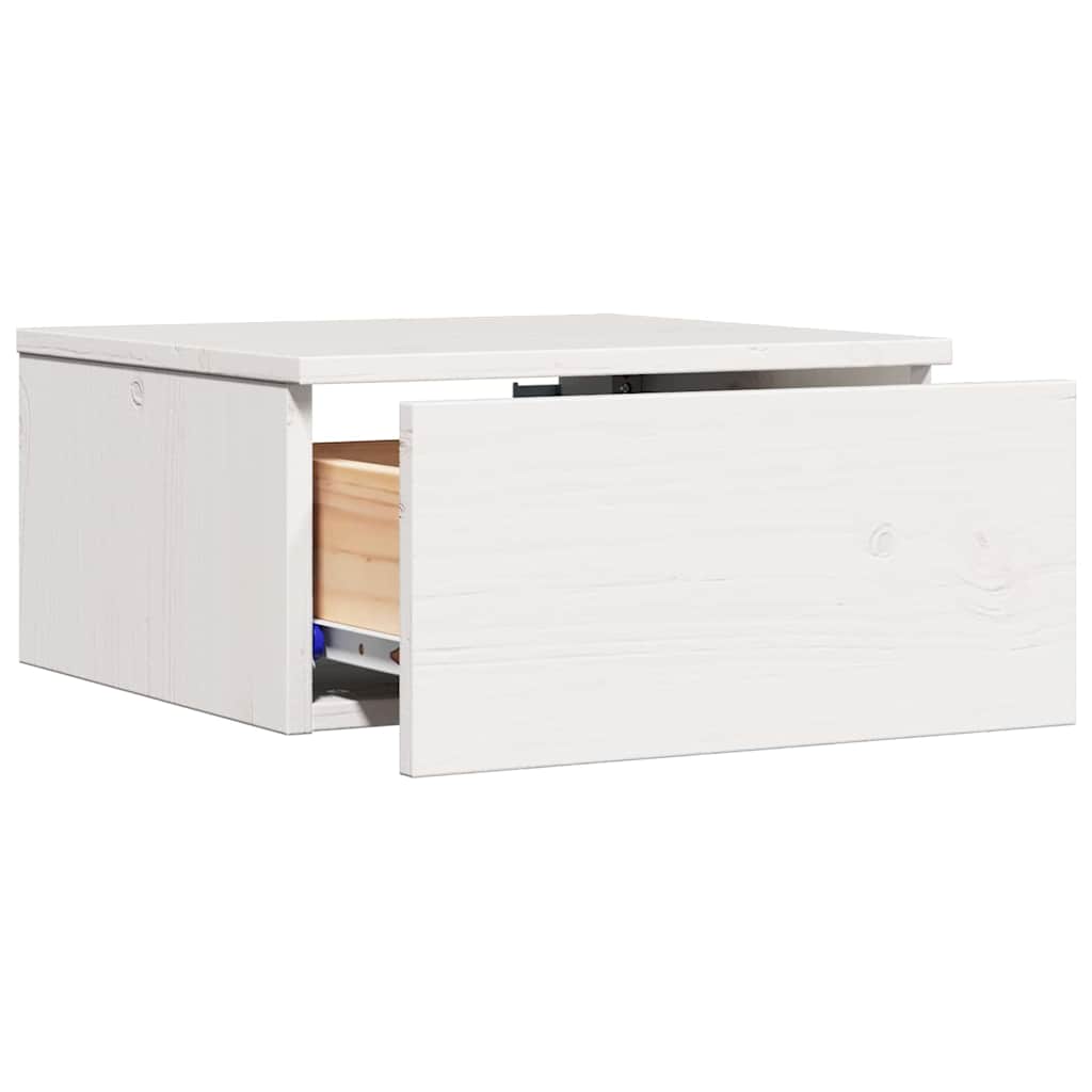 Bedside Table 2 pcs White 37 x 35 x 18.5 cm Solid pine wood