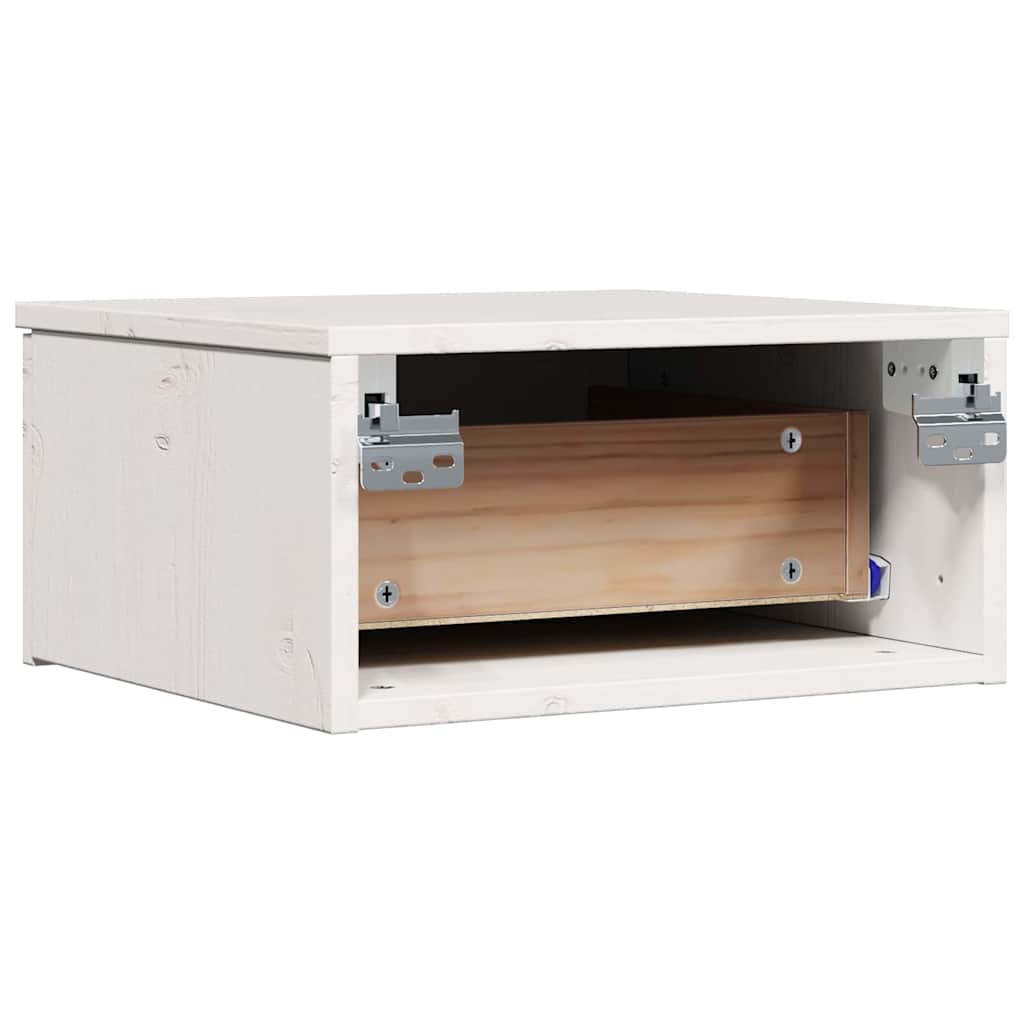 Bedside Table 2 pcs White 37 x 35 x 18.5 cm Solid pine wood