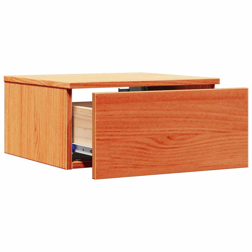 Bedside Table 2 pcs Wax brown 37 x 35 x 18.5 cm Solid pine wood