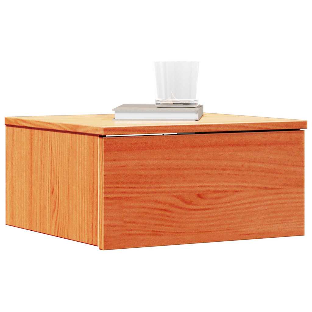 Bedside Table 2 pcs Wax brown 37 x 35 x 18.5 cm Solid pine wood