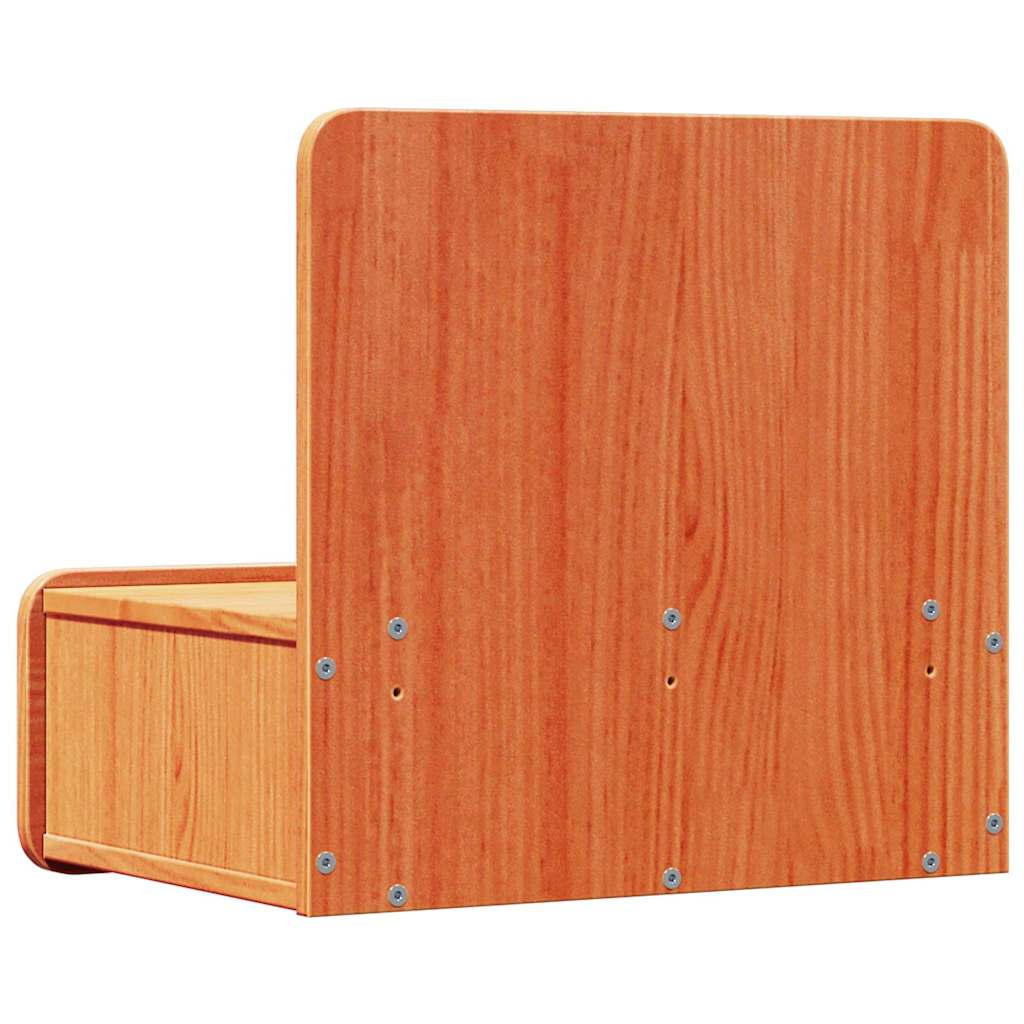 Bedside Table 2 pcs Wax brown 44 x 32.5 x 40 cm Solid pine wood
