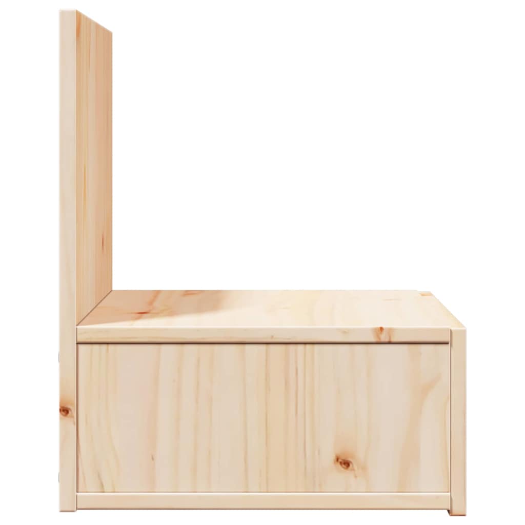 Bedside Table 2 pcs Brown 42 x 32.5 x 40 cm Solid pine wood