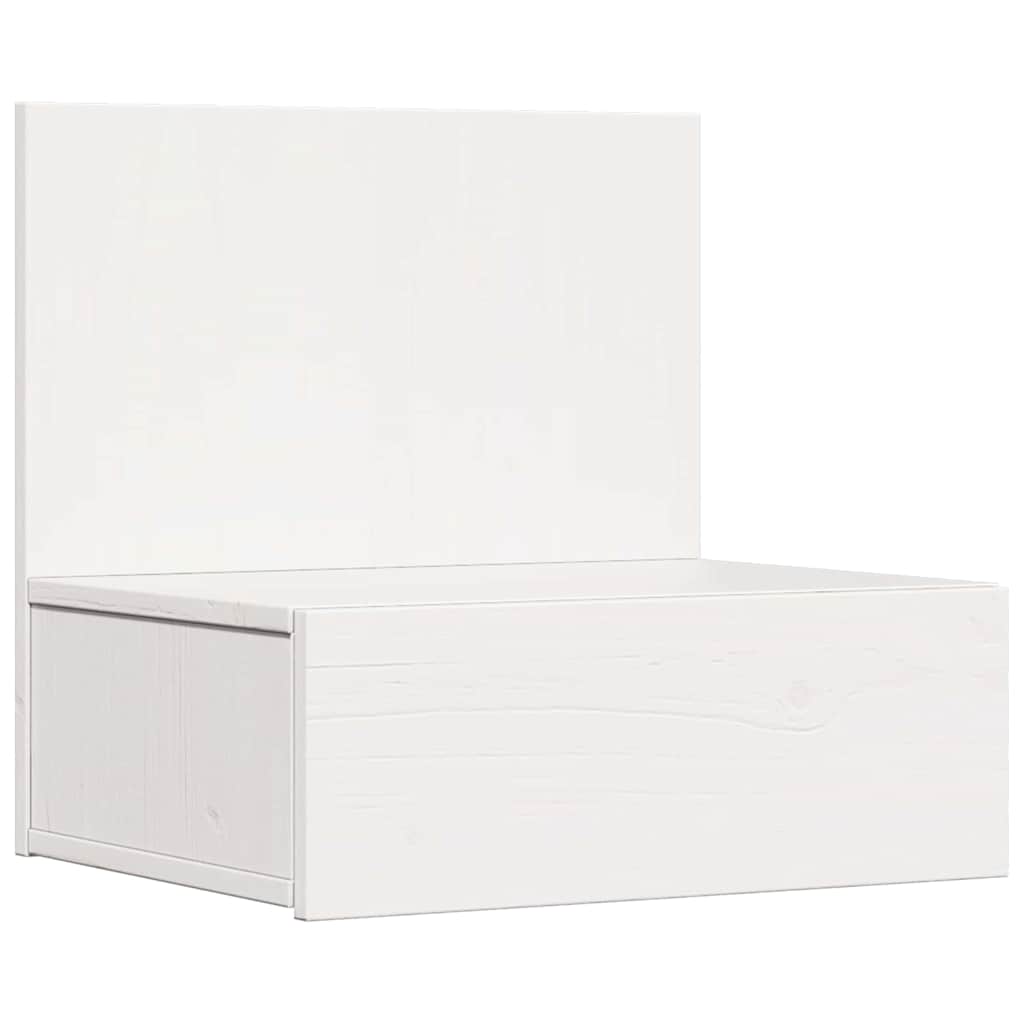 Bedside Table White 42 x 32.5 x 40 cm Solid pine wood